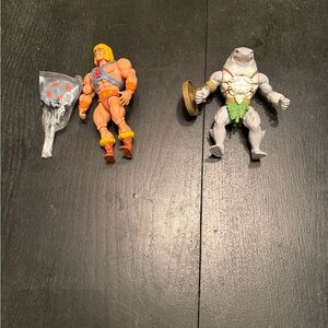 Heroic Warrior and Shark Action Figure Duo